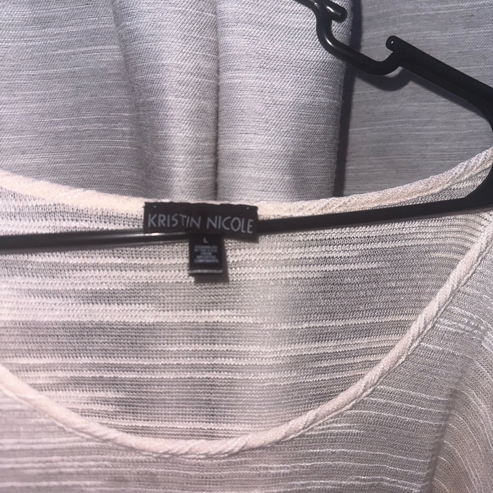L oversized Kristin Nicole long sleeve white
